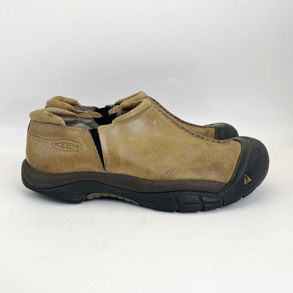 KEEN Low Slip On Shoes Men's Sz 9.5 Olive Green Leather Waterproof Brixen? - Picture 2 of 9